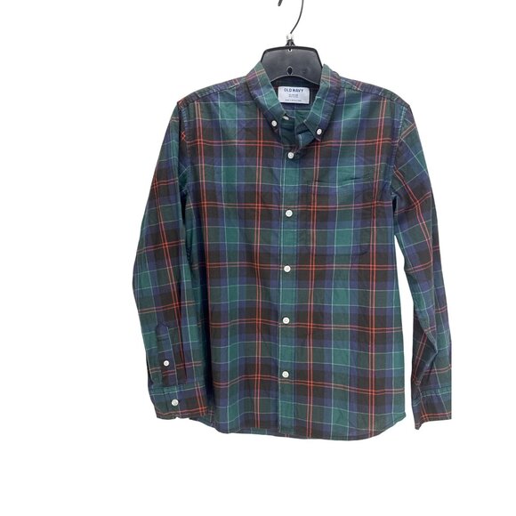 Old Navy Men's Built in Flex Plaid Button-Down Shirt Size XL Long Sleeve Cotton - Picture 3 of 7